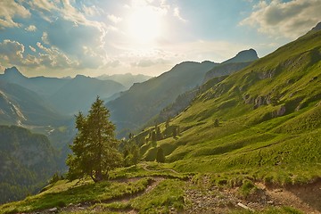 Image showing Alpine Sunset Falre