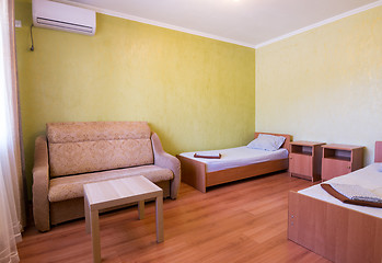 Image showing Interior small hotel room