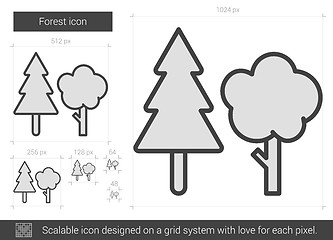 Image showing Forest line icon.