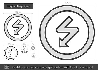 Image showing High voltage line icon.