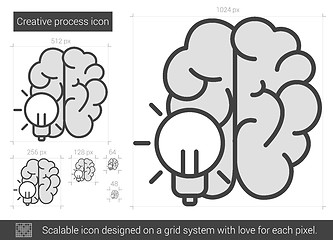 Image showing Creative process line icon.