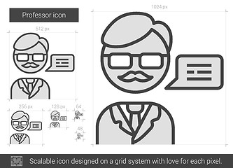 Image showing Professor line icon.