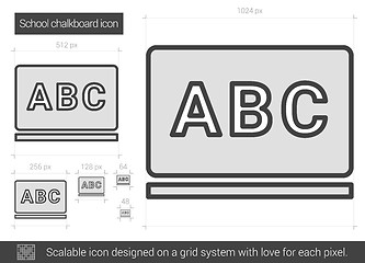 Image showing School chalkboard line icon.