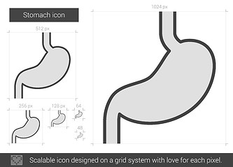 Image showing Stomach line icon.