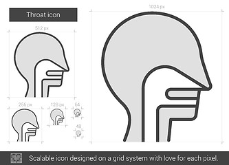 Image showing Throat line icon.