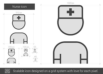 Image showing Nurse line icon.