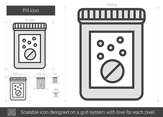 Image showing Pill line icon.