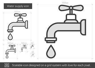 Image showing Water supply line icon.