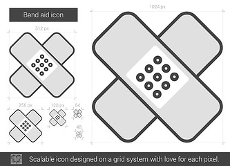 Image showing Band aid line icon.