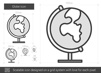 Image showing Globe line icon.