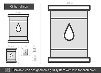 Image showing Oil barrel line icon.