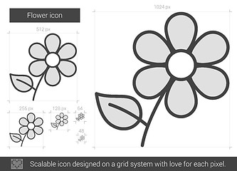 Image showing Flower line icon.