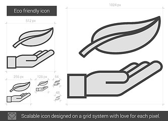 Image showing Eco friendly line icon.