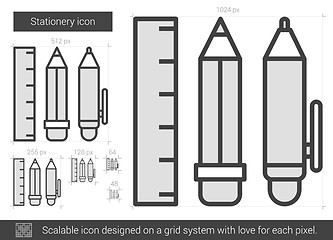 Image showing Stationery line icon.