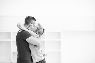 Image showing happy Young couple moving in new house