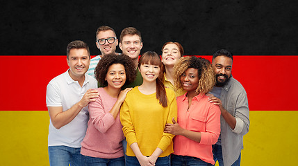 Image showing international group of happy smiling people