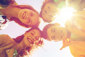 Image showing group of happy teenage friends