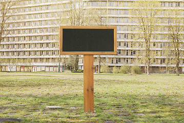 Image showing Blank wooden Sign