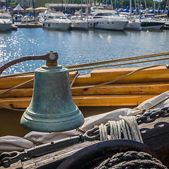 Image showing Ship\'s Bell  on an old sailboat