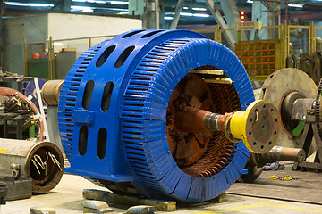 Image showing Stator of a big electric motor