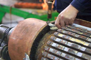 Image showing Stator of a big electric motor