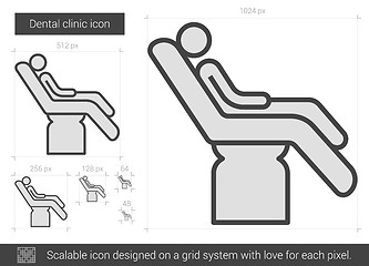 Image showing Dental clinic line icon.