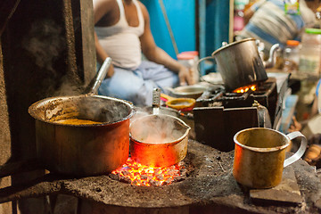 Image showing Kolkata street food vendor