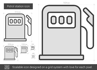 Image showing Petrol station line icon.