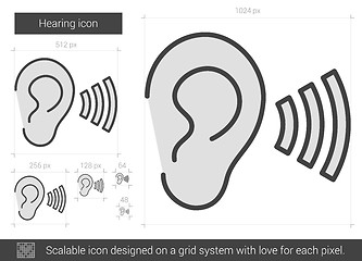 Image showing Hearing line icon.