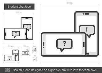 Image showing Student chat line icon.