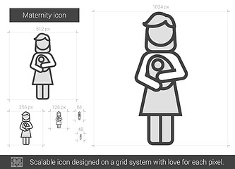 Image showing Maternity line icon.