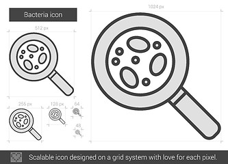 Image showing Bacteria line icon.