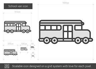 Image showing School van line icon.