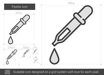 Image showing Pipette line icon.