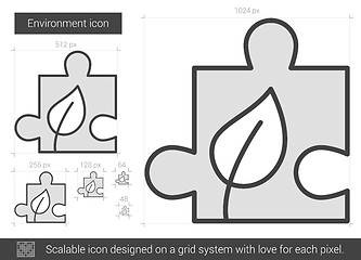 Image showing Environment line icon.