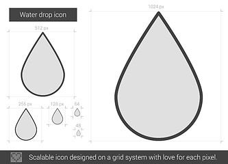 Image showing Water drop line icon.