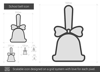 Image showing School bell line icon.