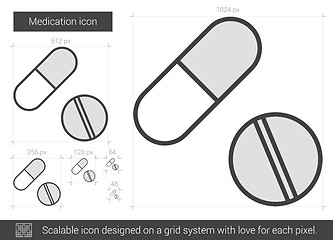 Image showing Medication line icon.