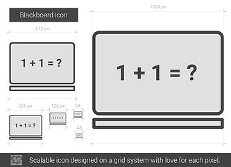 Image showing Blackboard line icon.