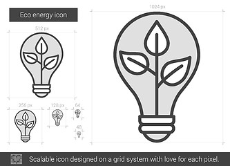 Image showing Eco energy line icon.