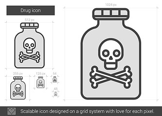 Image showing Drug line icon.