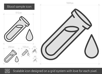 Image showing Blood sample line icon.