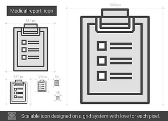 Image showing Medical report line icon.