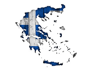 Image showing Textured map of Greece in nice colors