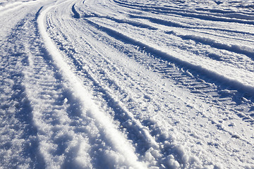 Image showing muddy road, winter