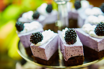 Image showing Cake buffet for a birthday party.