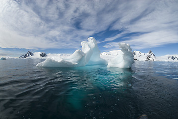 Image showing Beautiful view of icebergs in Antarctica