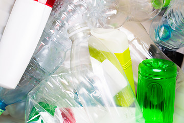 Image showing Photo of utilized PET bottles