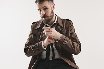 Image showing Portrait of stylish handsome young man