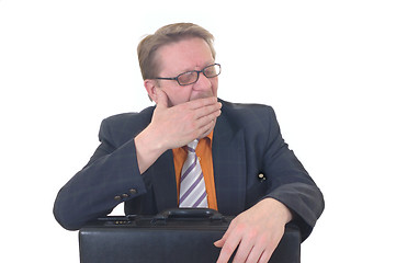 Image showing Bored businessman